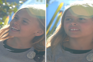 Ein Collage-Bild mit einem Mädchen.