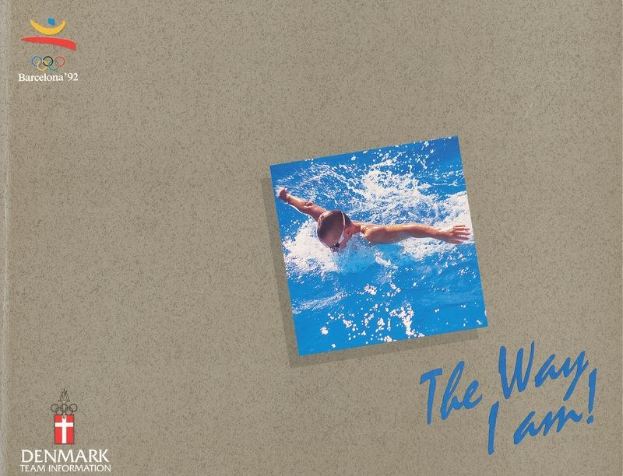 Buchumschlag mit einem Schwimmer im Wasser und dem Titel "The Way I Am" sowie Logos und Text der Olympischen Spiele 1992 in Barcelona.