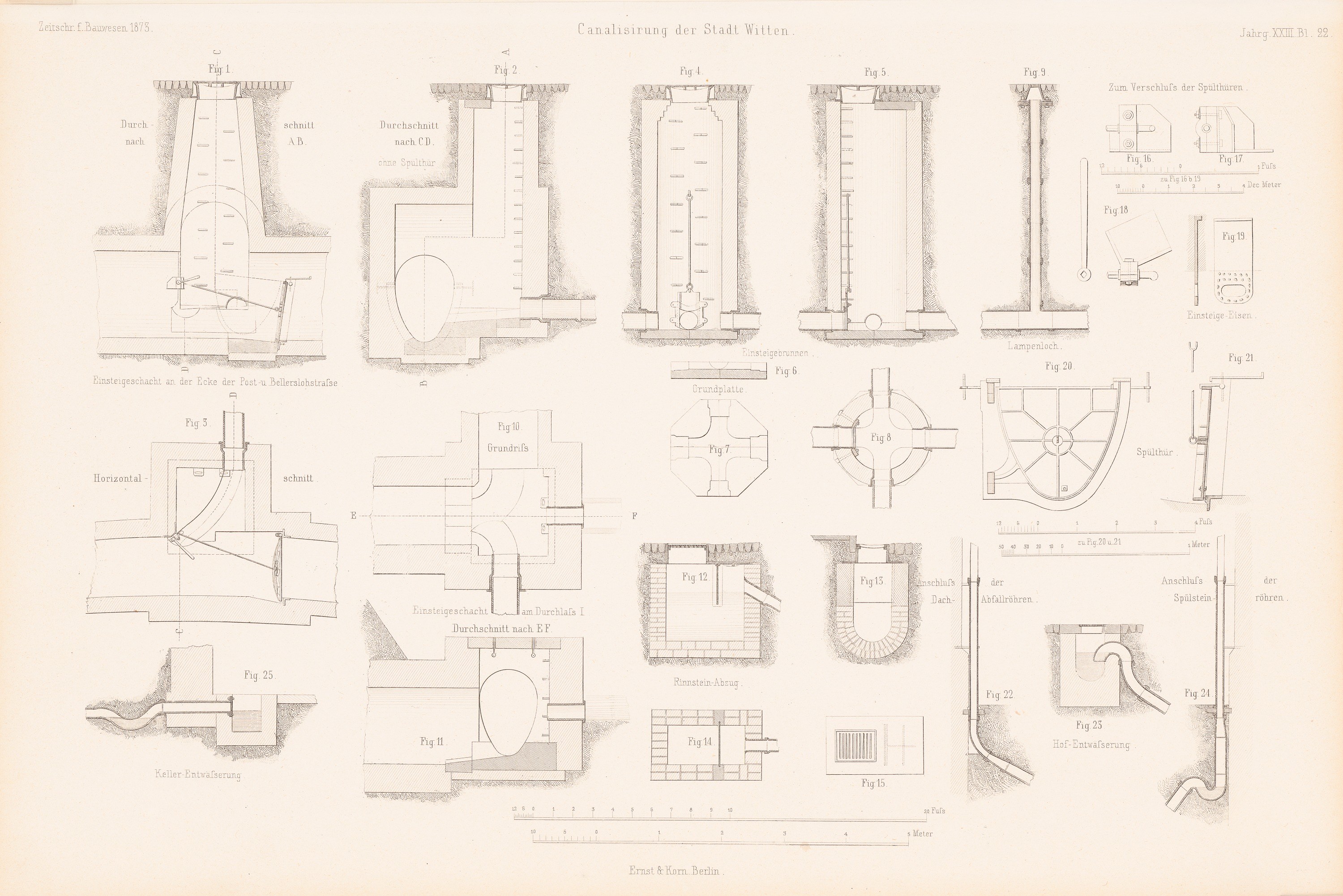 Eine detaillierte technische Zeichnungsseite aus einem Buch, die verschiedene Rohre und Ventile mit begleitendem Text zeigt.